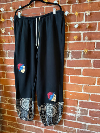 OOAK Autumn Collection-  Upcycled Size XL Grateful Dead Inspired Jogger Lounge Pants
