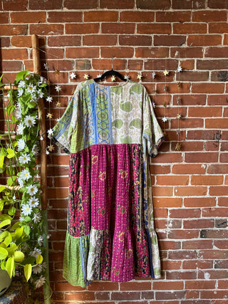 Coffee In The Morning Kantha Dress - Fits up to 3X