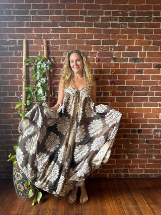 Delphia Recycled Sari Dress w/ Pockets