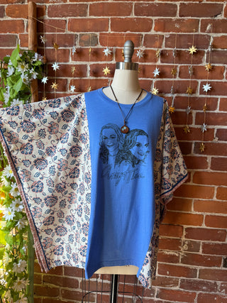 OOAK Autumn Collection - Upcycled Amy + Tina Floral Poncho Top