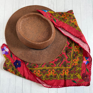 Floral Embroidered Paisley Bandana Headband