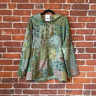 Greens Meadow Patchwork Hoodie Hooded Jacket