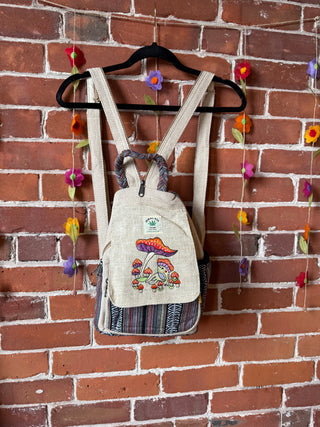 Hemp Magic Mushroom + Froggie  Backpack