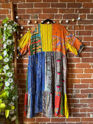 Coffee In The Morning Kantha Dress - Fits up to 3X