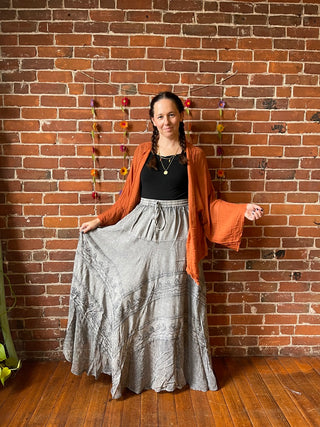 Rust 100% Cotton Gauze Boho Light Kimono Layer