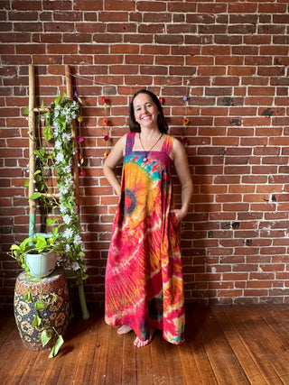 Sugar Magnolia Tie Dye Dress 100% Cotton