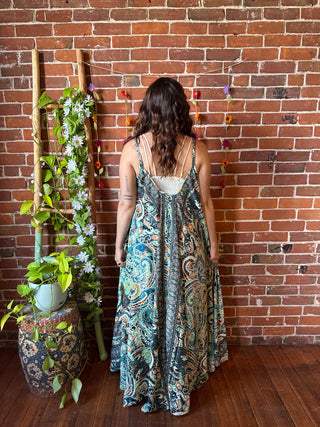 Delphia Recycled Sari Dress w/ Pockets