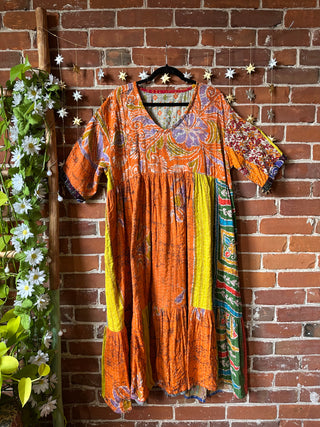 Coffee In The Morning Kantha Dress - Fits up to 3X