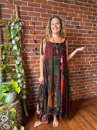 Afternoon Tea Earthy Patchwork Dress