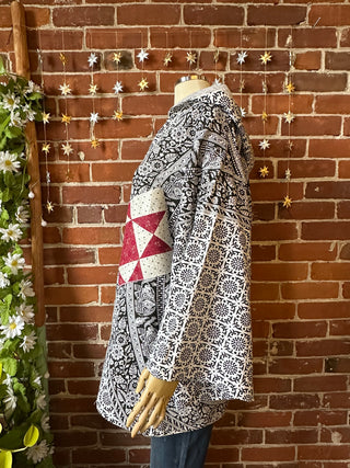 OOAK Autumn Collection - Upcycled Grateful Dead Inspired Patchwork Bell Sleeve Robe