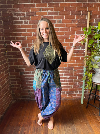 Henna Moon Pattern Bamboo Dolman Top