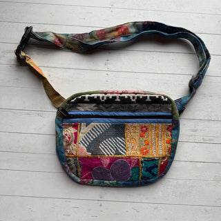 Mystery Recycled Vintage Fabric Patchwork Fanny Pack / Crossbody Bag