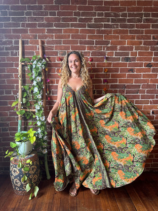 Delphia Recycled Sari Dress w/ Pockets