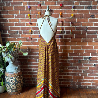 Cassiopia Recycled Silk Sari Halter Dress