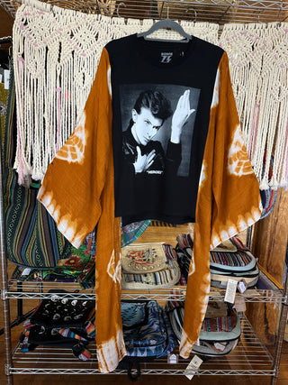David Bowie Inspired Hybrid Tie Dye Hi Lo Top