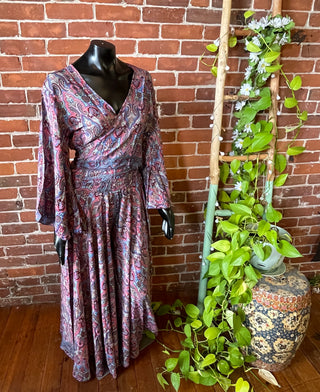 The Muse In Maroon/Pink/Blue Top + Pants Combo