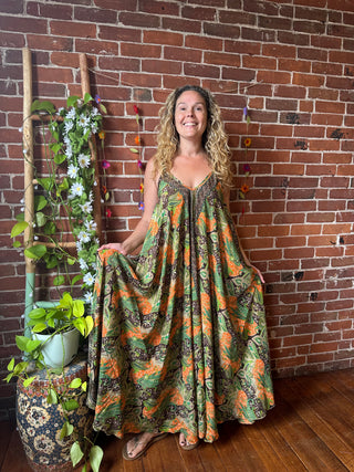Delphia Recycled Sari Dress w/ Pockets