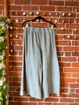 OOAK Autumn Collection-  Size Medium Wide Leg Patchwork Cropped Lounge Pants