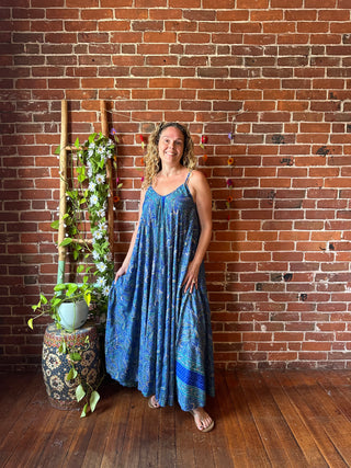 Delphia Recycled Sari Dress w/ Pockets