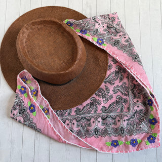 Floral Embroidered Paisley Bandana Headband
