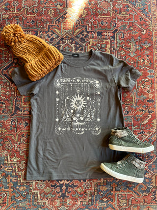 Stars, Sun + Moon Charcoal TShirt