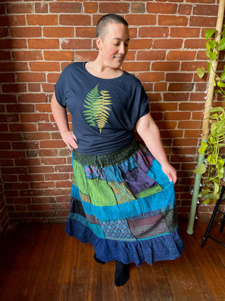 Fern Pattern Bamboo Dolman Top