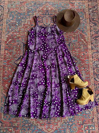 Celestial Dress Sun, Moon + Stars - Purple