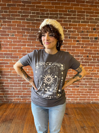Stars, Sun + Moon Charcoal TShirt