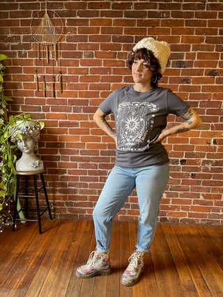 Stars, Sun + Moon Charcoal TShirt