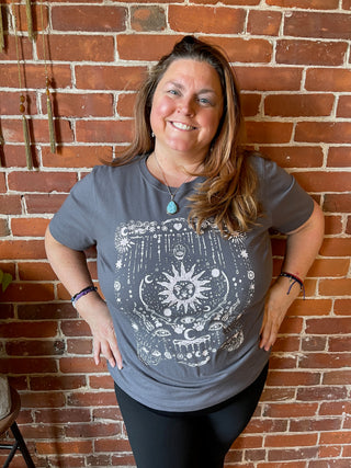 Stars, Sun + Moon Charcoal TShirt