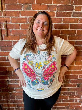 Butterfly Free Spirit Ivory TShirt