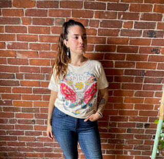 Butterfly Free Spirit Ivory TShirt