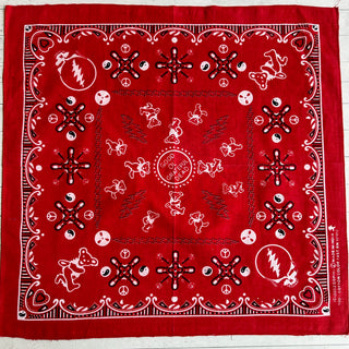 Red Grateful Dead Stealie Bear Bandana Headband
