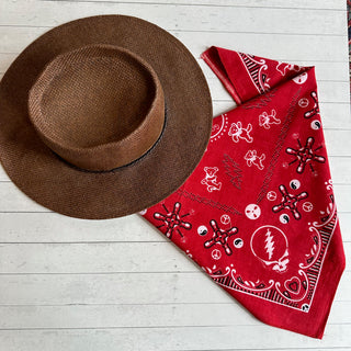 Red Grateful Dead Stealie Bear Bandana Headband