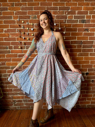 Flowy Capricorn in Blue Dress w/ Pockets