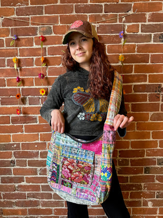 Mystery Boho Upcycled Embroidered Patch Handbag