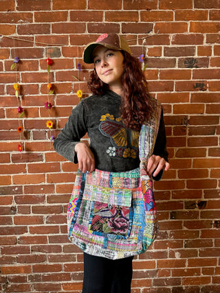 Mystery Boho Upcycled Embroidered Patch Handbag