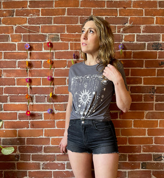 Stars, Sun + Moon Charcoal TShirt