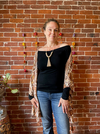 Aaloka Beaded Tassel Necklace