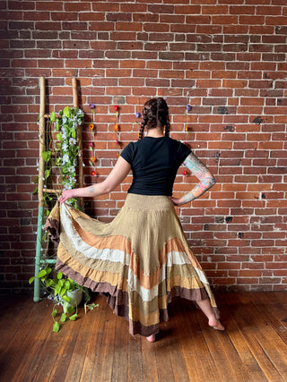 100% Cotton Willow Goddess Tiered Dress / Skirt