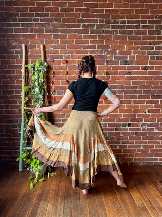 100% Cotton Willow Goddess Tiered Dress / Skirt