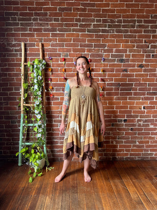 100% Cotton Willow Goddess Tiered Dress / Skirt