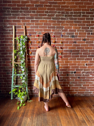 100% Cotton Willow Goddess Tiered Dress / Skirt