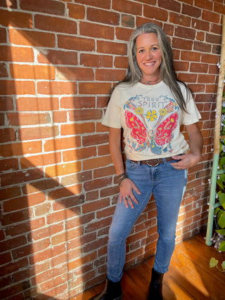 Butterfly Free Spirit Ivory TShirt