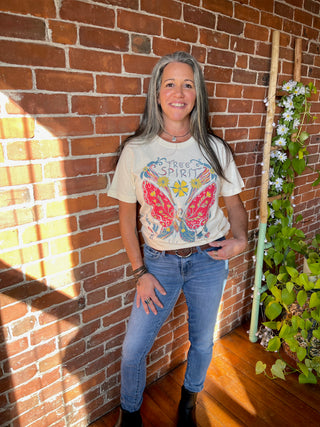 Butterfly Free Spirit Ivory TShirt