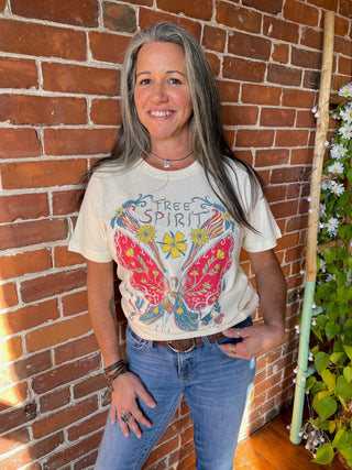 Butterfly Free Spirit Ivory TShirt