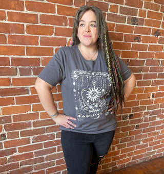 Stars, Sun + Moon Charcoal TShirt