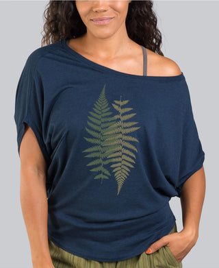Fern Pattern Bamboo Dolman Top