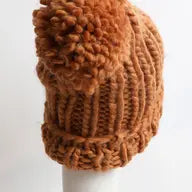 Camel Pom Pom Beanie Hat
