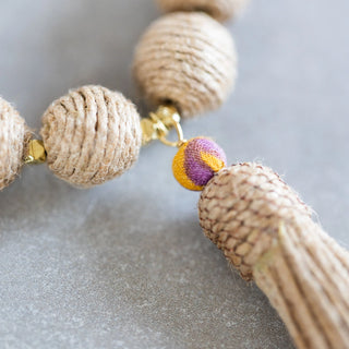 Aaloka Beaded Tassel Necklace